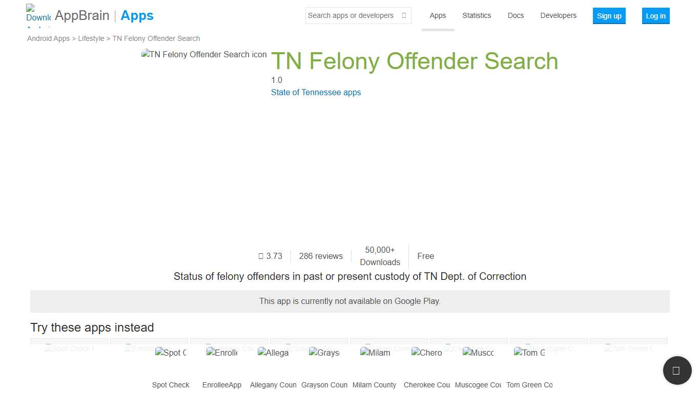 TN Felony Offender Search for Android - App Stats & Insights